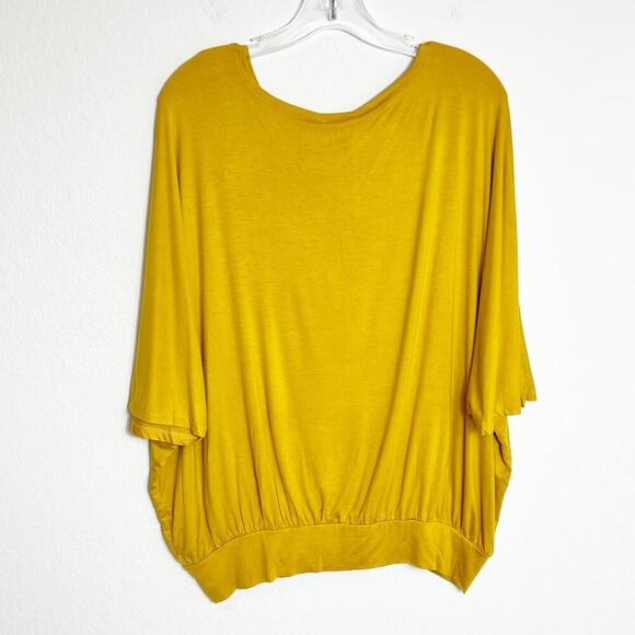 UMGEE YELLOW MUSTARD COLOR WOMEN BIG SLEEVE BLOUSE SIZE MEDIUM BRAND NEW - Picture 4 of 6